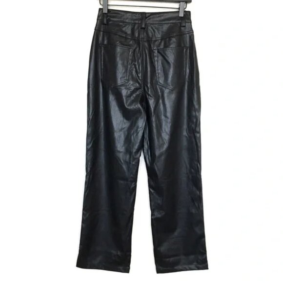 MVN The Label Eliza Faux Leather Wide Leg Pants - Picture 5 of 9